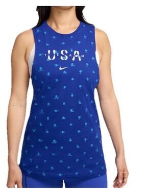 New Nike Team USA Olympic Club Tank Top Women’s Blue  M